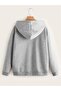 Gray Hooded Oversize Unisex Cardigan with Pockets - 2