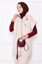 Stone Embroidered Zippered Vest Set Stone - 2