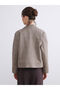 Shirt Collar Plaid Women's Jacket - 5