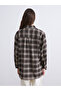 Plaid Oversize Poplin Women's Shirt Tunic - 4