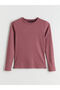 Crew Neck Shiny Look Women's T-Shirt - 7