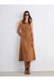 Vizyon New Season Belted Suede Skirt