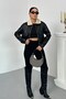 Women's Cropped Jacket Faux Leather Collar Fur Trim Zipper Double Pockets Short Leather Coat - 4