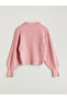 Pink Crew Neck Women's Knitwear Sweater - 6