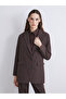Alita City Lcw Modest Brown Plain Loose & Baggy Women's Blazer Jacket with a Difference