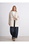 Two Mt Shop Quality Lcw Vision Beige Double-Breasted Collar Oversize Women's Cashmere Coat - 2
