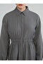 Esvab • Modern & Distinctive Modal Blend Waist-Slit Shirt Dress - 7