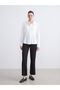 Elastic Waist Textured Women's Trousers