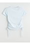 Two Mt Shop Quality Xside Blue Plain Narrow & Slim Short Sleeve Women's T-Shirt - 6