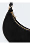 Black Suede Look Women's Shoulder Bag - 5
