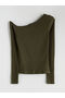 Artı New Season Boat Neck Textured Women's Bodysuit - 5