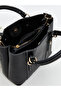 Leather Look Women's Shoulder Bag with Strap - 4