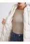 Alita City Lcw Vision Beige Plain Loose & Baggy Women's Puffer Coat - 4