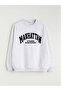 Xside Gray Manhattan Embroidered Oversized Women's Thick Sweatshirt - 5