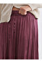 Özmarka New Season Elastic Waist Satin Pleated Skirt - 3