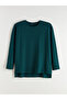 Lcw Everyday Green Crew Neck Oversize Women's T-Shirt - 7