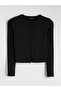 Lcwaikiki Basic Crew Neck Ribbed Crop Women's Cardigan - 5