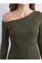 Artı New Season Boat Neck Textured Women's Bodysuit - 3