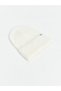 Two Mt Shop Quality Lcw Accessories White Knitwear Plain Women's Beanie - 2