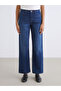 Wideleg Women's Jean Trousers - 2