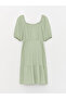 U-Neck Straight Short Sleeve Maternity Dress - 6