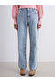 Wideleg Women's Jean Trousers - 2