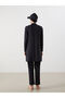 Black Stand Collar Patterned Women's Hijab Swimsuit Set - 4