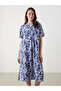 A-Line Dress with Scoop Neckline - 3