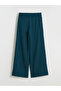 Elastic Waist Textured Women's Trousers - 8