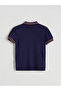Navy Blue Polo Neck Women's Knitwear Sweater - 6