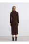 Sparkling Choices by Shining Store Devrik Roba Collar Ribbed Knitwear Dress - 5