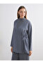 Lcw Modest Gray Double-Breasted Collar Women's Kimono - 2