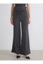 Alita City Lcw Vision Anthracite Raschel Straight Loose & Wide Leg Women's Trousers - 3