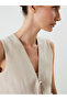 Hilfa New Season Bowknot Linen Mixed Women's Classic Vest - 3