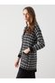 Peak New Season V-Neck Patterned Women's Knitwear Cardigan