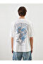 Nevavm Oval Collar Printed Combed Cotton Men's T-Shirt - 4