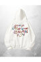 White Unisex Goodnight to You Printed Oversize Hoodie Sweatshirt