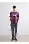 Xside Plum Polo Collar Printed Men's T-Shirt - 2
