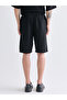 Black Comfortable Fit Muslin Men's Shorts - 4