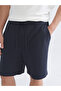 Navy Blue Standard Fit Men's Shorts - 3
