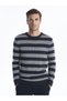 Özmarka New Season Crew Neck Striped Men's Knitwear Sweater - 2
