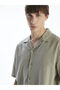 Nevavm Comfortable Fit Short Sleeve Linen Blend Men's Shirt with Difference - 5