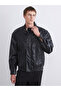 Esvab • Modern & Distinctive Comfortable Fit Stand Collar Men's Leather Look Jacket - 3