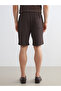 Brown Standard Fit Men's Shorts - 4