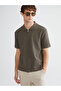 Khaki Regular Fit Short Sleeve Men's Shirt