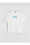 Ecru Crew Neck Slogan Printed Combed Cotton Men's T-Shirt from Plus-Store - 5