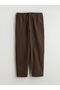 Xside brown casual fit linen look men's pants - 5
