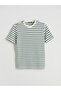 Crew Neck Striped Combed Cotton Men's T-Shirt - 5