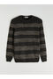 Crew Neck Striped Men's Knitwear Sweater - 3