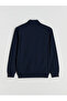 Men's Zippered Sweatshirt with Stand Collar - 7